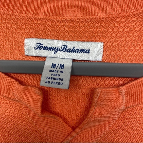 Tommy Bahama Salmon Sweater Cotton/Tencel Blend Men's M Lightweight - Picture 3 of 6